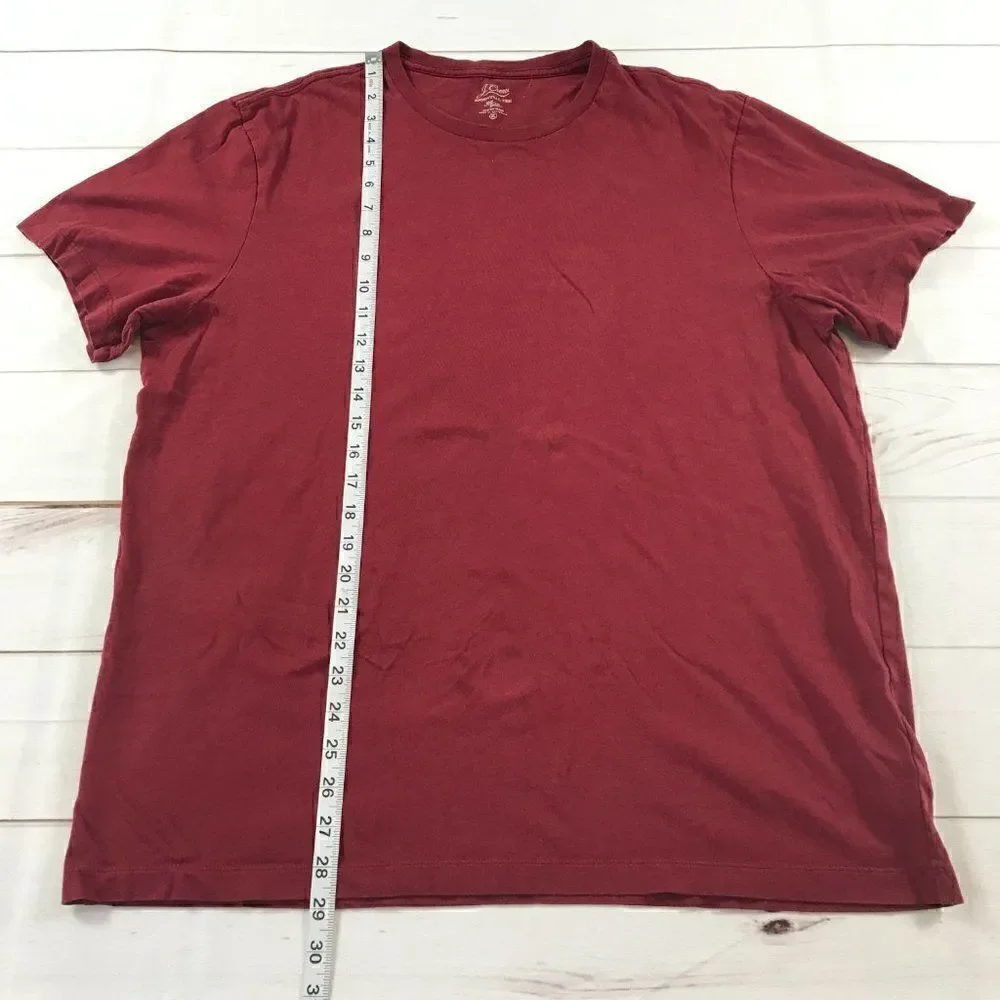 J.Crew Men Red Broken-in Short Sleeve Tee XL
